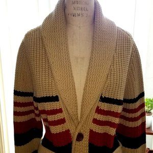 VTG 70's Shawl Collar Thick-Knit Cardigan Lebwoski